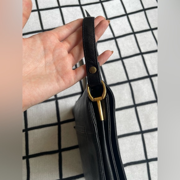 Black Leather Crossbody Purse - Picture 4 of 5